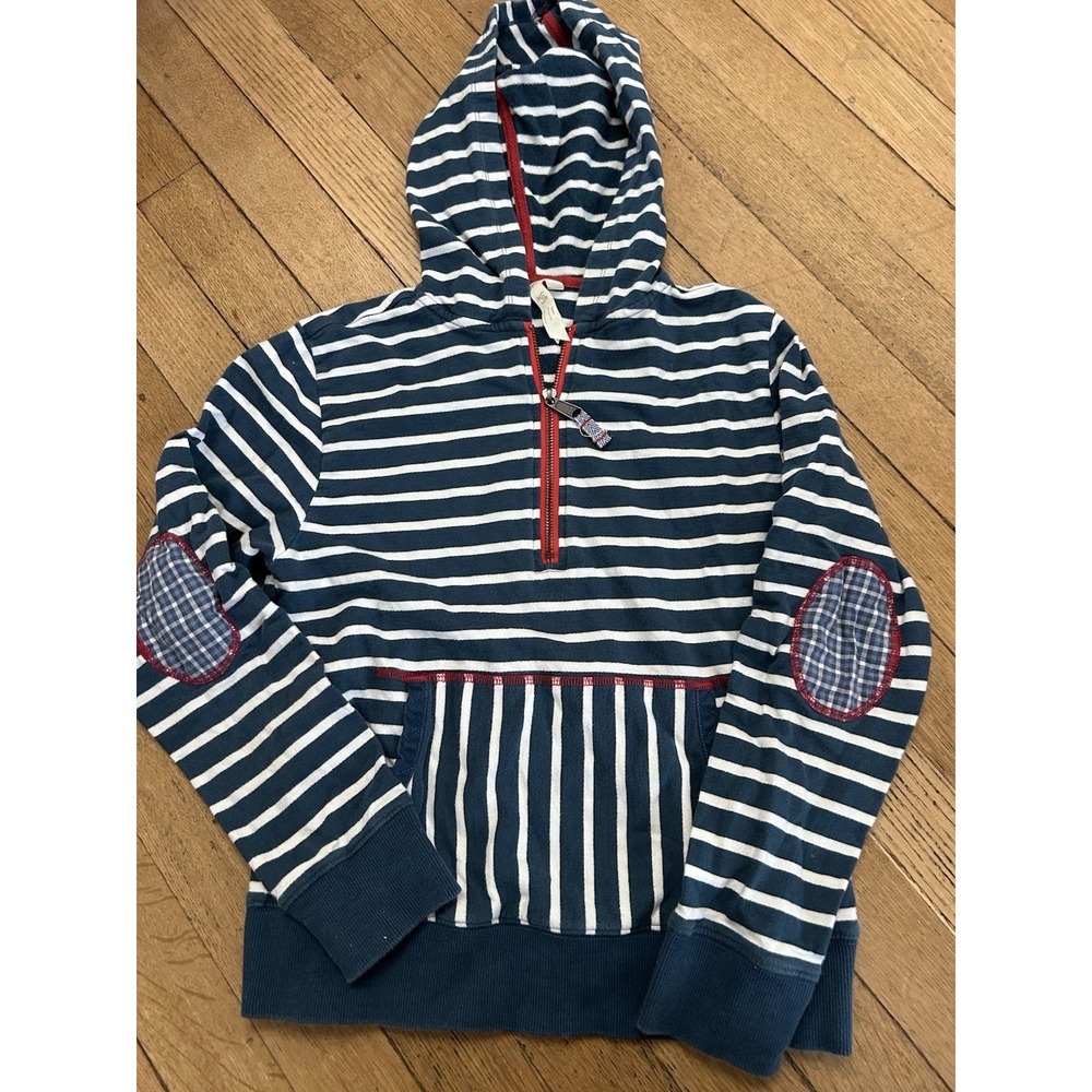 Matilda Jane Joana Gaines Boys 10 Patches & Pluck Blue Stripe Sweatshirt Hoodie